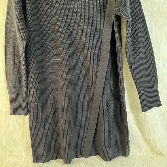 NWT Halston Studio Studio Long Sleeve Mini Sweater Dress Black Ribbed Size XXL - Picture 4 of 11